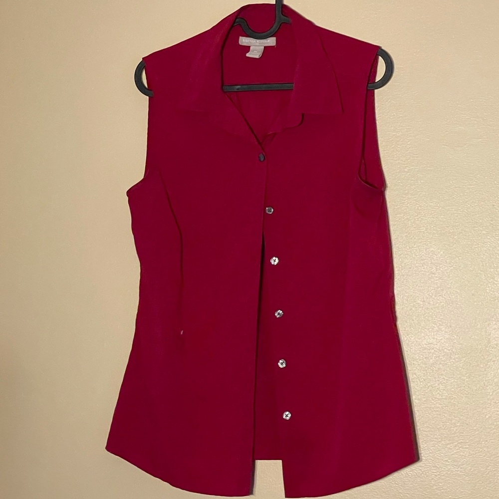 Red Collared Vest - Picture 2 of 2